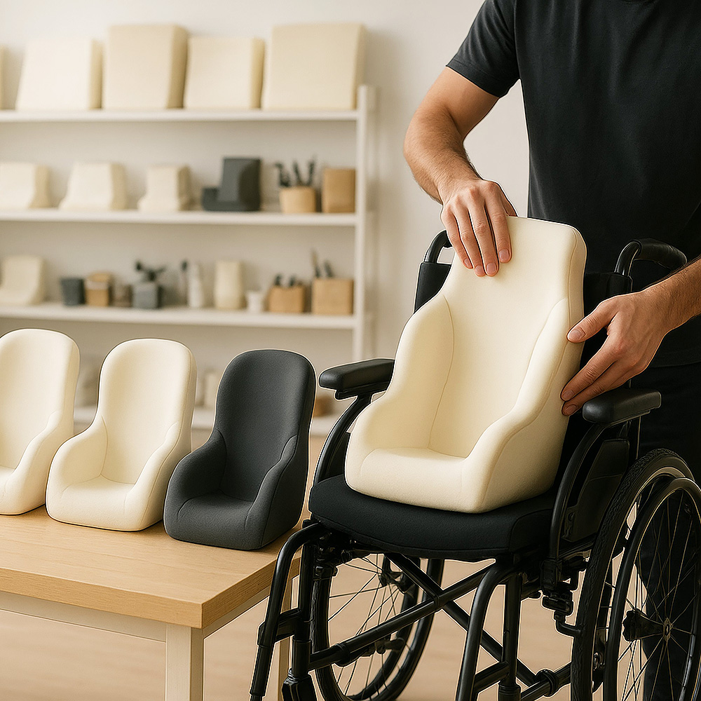 Anpassung einer ergonomischen Sitzschale an einen Rollstuhl zur individuellen Sitzversorgung